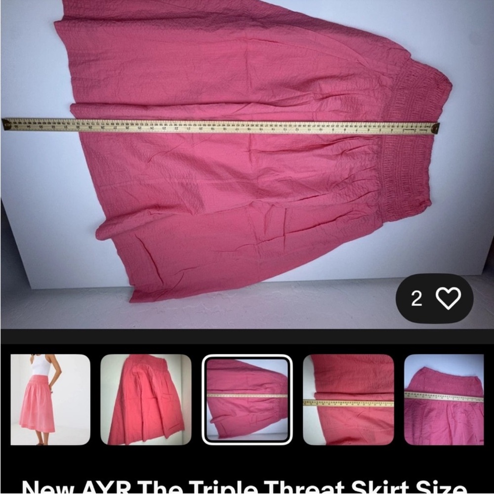AYR The Triple threat midi skirt Size S - Picture 5 of 8